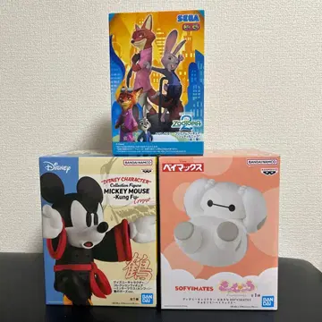 디즈니 캐릭터 미키 베이맥스 주토피아 피규어 3종 세트