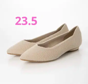 경량의 부드러운 [ EVOL ] V컷 니트 로우힐 포인트 펌프스