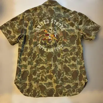 Houston 카모 패턴 반팔 셔츠 USAF 5th Air Force