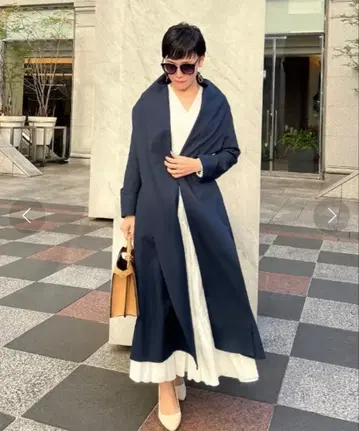 완판템 JENNE 벨트 부착 롱 코트 S