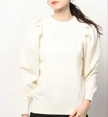 Demi-Luxe BEAMS / 데미룩스 빔즈 퍼프 슬리브 니트 화이트