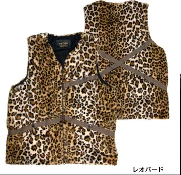 Vin&Age ESKIMO FUR VEST 레오파드 퍼 베스트