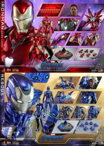 [ 2체 세트 ] 핫토이즈 아이언맨 마크 85 & 레스큐