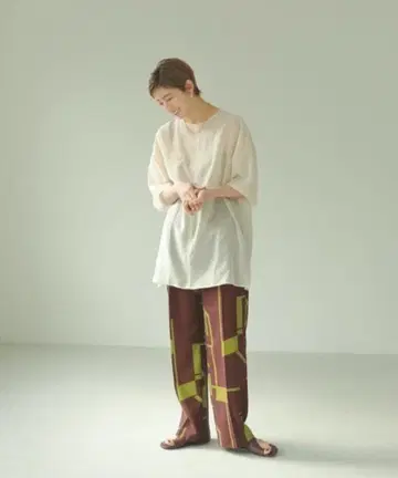 TODAYFUL Geometric Tuck Trousers 36