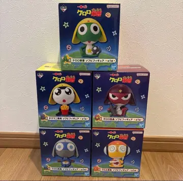 제일복권 개구리 중사 케로로 소프트 비닐 피규어 5종 컴플리트 세트