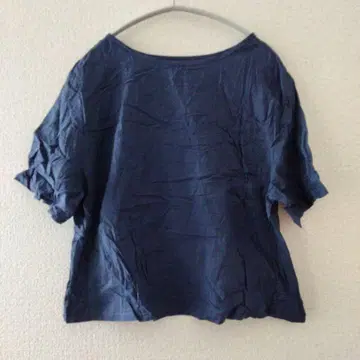 1점 한정 네이비 크루넥 반팔 셔츠 상의 블라우스 무지