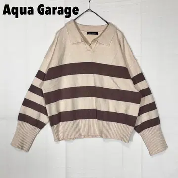 아쿠아 개러지 아쿠아 개러지 보더 폴로 니트