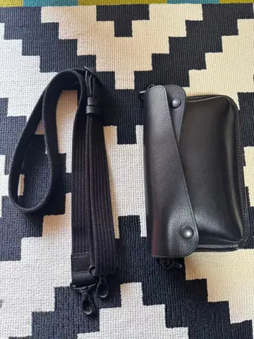 비어베리 더블 플랩 S 클러치백 숄더백 블랙