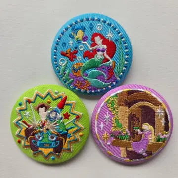 Disney Characters 자수 캔뱃지 비스킷 2