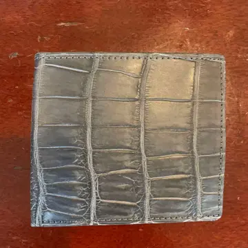그레이 크로커다일 접이식 지갑