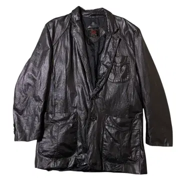 USA 구제 의류 판타스틱 인터내셔널 가죽 테일러드 자켓