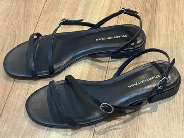 STUART WEITZMAN 블랙 스트랩 샌들 8