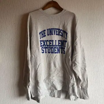 차오패닉 티피 로고 맨투맨 그레이 긴 길이