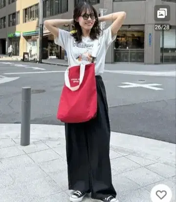 CPCM 발수 나일론 백 오시카츠 빨간색 부채 백