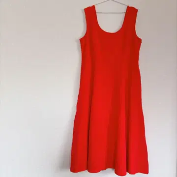 랜즈 엔드 [ 1X ] 슬리브리스 원피스 레드 빨간색