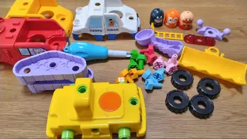 [중고] 호빵맨 조립DIY 나사나사체인지! 일하는 자동차