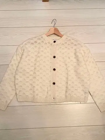 도트 무늬 긴팔 가디건