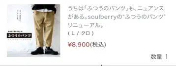 soulberry 보통 팬츠 L L 검정