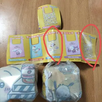 치이카와 x 산리오 캐릭터즈 에코백 토끼 산리오 캐릭터즈 2점