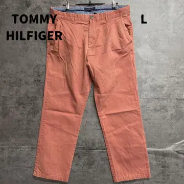 타미힐피거 코튼 팬츠 스트레이트 주황 지퍼 사양 스테디셀러 [ 7787
