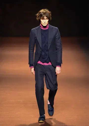 ETRO 에트로 코튼 트윌 네이비 테일러드 자켓 48