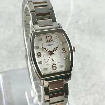 SEIKO 루키아 여성용 쿼츠 손목시계 실버 골드 새 배터리