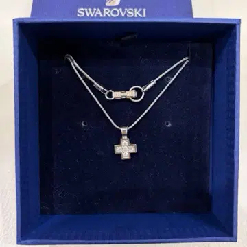 스와로브스키 목걸이 크로스 십자가 실버 정품 새상품급