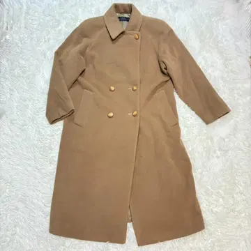 [새상품급] SANYO 산요 더블 체스터 코트 롱 울 카멜