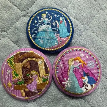 디즈니 자수 캔뱃지 3개 세트