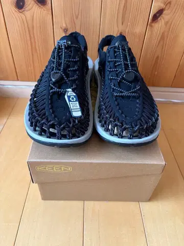 킨 뜨개질 샌들 블랙