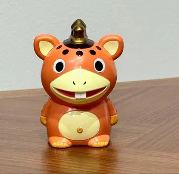 동물형 저금통 오렌지 컬러 약 15cm