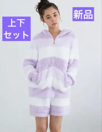 [새상품] 젤라또피케 젤라또 3 보더 후드티 & 숏팬츠 상하의 세트