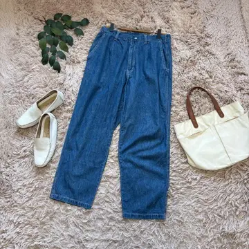 6173 나이라스 와이드 데님 팬츠 [ L ] 내추럴/테이퍼드/루즈핏