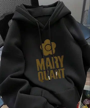 새상품 MARY QUANT 블랙 후드티 XL