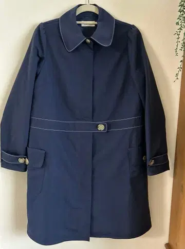 키타무라 네이비 코트 레인코트 사이즈 38 스티치
