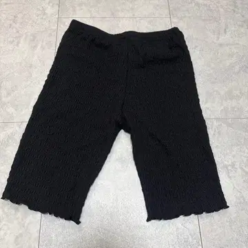 X-girl 블랙 리브 편직 프릴 밑단 팬츠 S 새상품