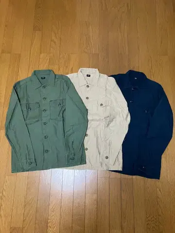 유니클로 워크 셔츠 밀리터리 셔츠 M 사이즈 3개 세트