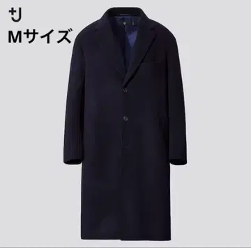 [ 새상품급 ] +J 유니클로 캐시미어 체스터 코트 질 샌더 네이비 M