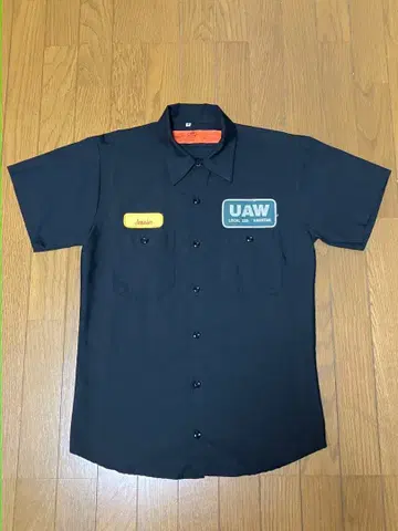 REDKAP 레드캡 워크 셔츠 반팔 반팔 워크 셔츠 블랙 블랙