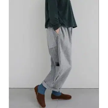 힘카시 제도 힘카시 코튼 코디 로이 와이드 팬츠 그레이