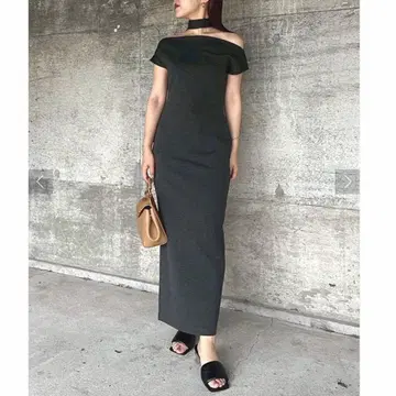 러그나문 오프숄더 보트 분또 원피스 오프숄더 드레스