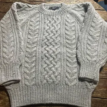 SEA HOP 씨호프 케이블 울 니트 스웨터 베이지 M 사이즈