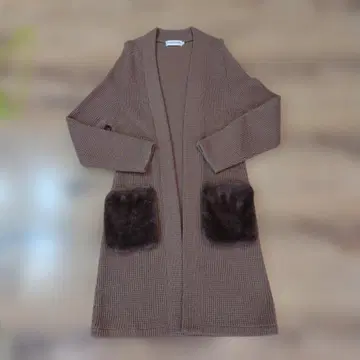 VANQUISH 브라운 니트 가디건 L