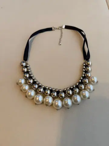 비즈 펄 목걸이