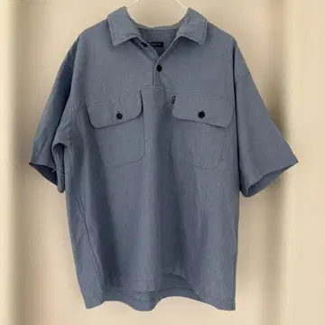 ORCIVAL(오르치발) 숏 슬리브 풀오버 셔츠 샴브레이