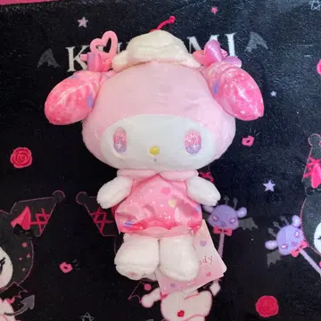 산리오 마이멜로디 크림 소다 봉제 인형 핑크