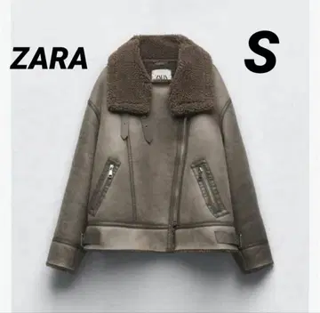 ZARA 페이크 무스탕 자켓 더블 페이스 자켓 보아 S