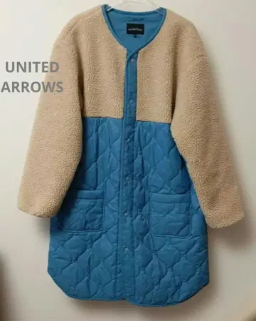새상품급 UNITED ARROWS 보아 퀼팅 이소재 코트 160