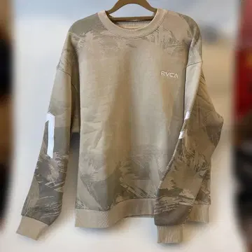 RVCA 베이지 크루넥 맨투맨