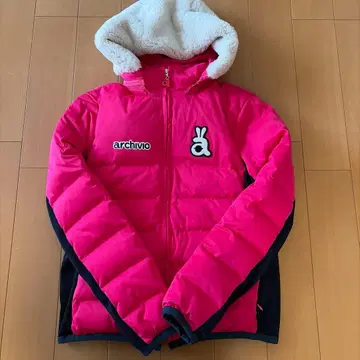 archivo 후드 부착 핑크 자켓 36